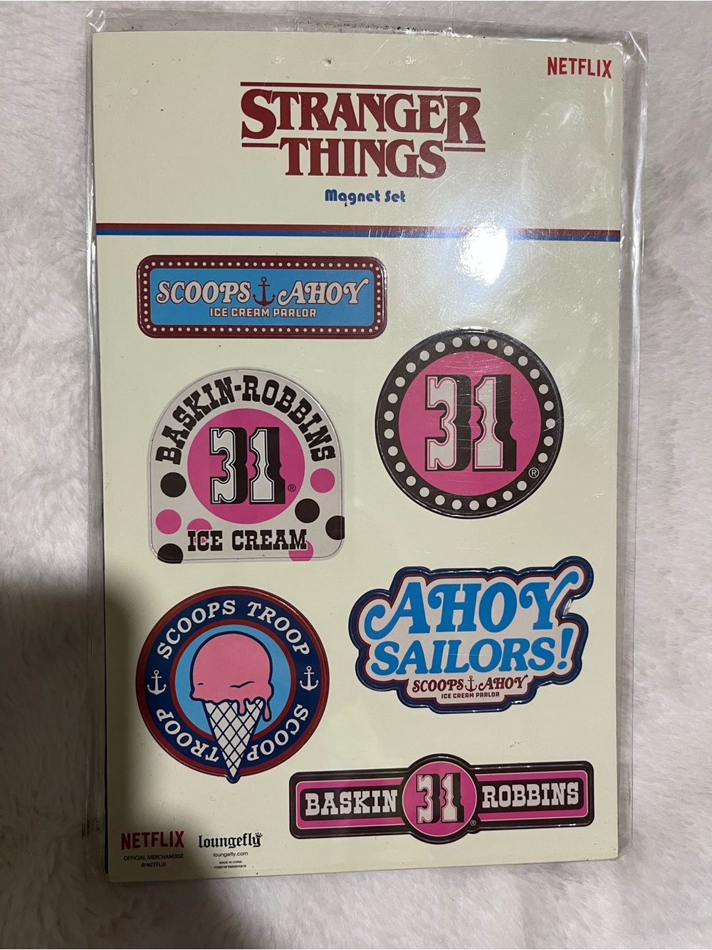 2019 Stranger Things Baskin Robbin’s Magnet Set-Brand New